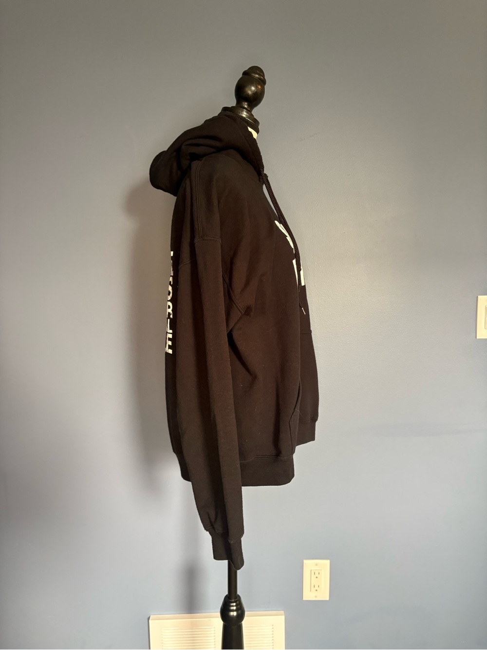 Gildan Black Hoodie with White "SAFETY ADVISOR" Print size L - Picture 6 of 8